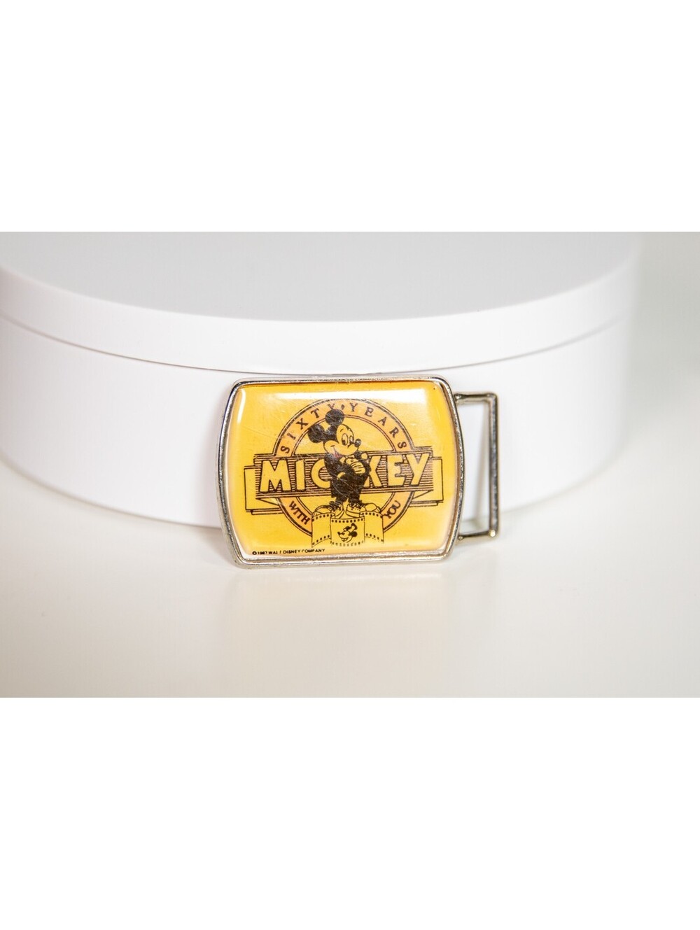 Vintage Mickey Mouse Belt Buckle, "60 Years With You", Officially Licensed